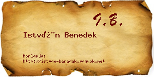 István Benedek névjegykártya