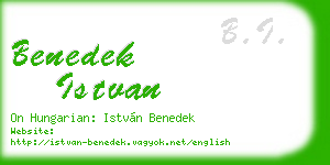 benedek istvan business card