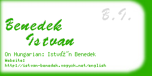 benedek istvan business card